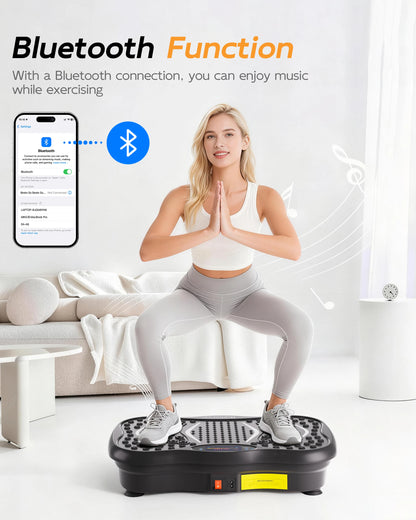 Hophorse Pro Max vibration plate in silver, front view for home workouts