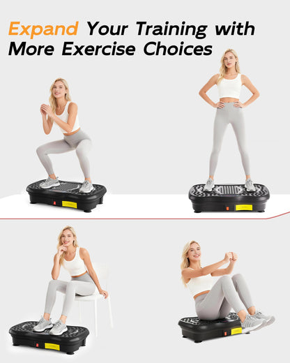 Hophorse Pro Max vibration plate in silver, front view for home workouts